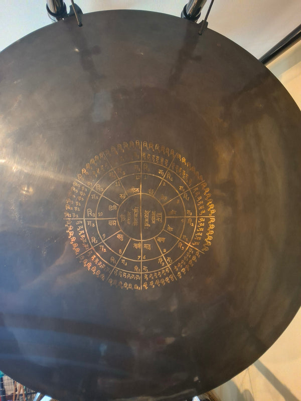 28" Nepal Singing Bowl Gong 178.7 Hz F3+40