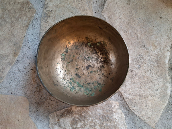 Bowl 839: 6.5" Vintage Himalayan Singing Bowl 223 HZ A3+23