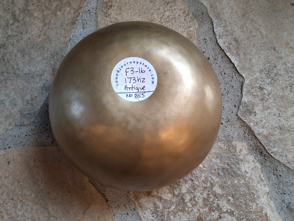 Bowl 855: 7" Vintage Himalayan Singing Bowl 173 HZ F3-16