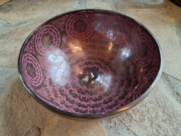 Bowl 918: 10.5" Thangka Art Work Himalayan Singing Bowl 135 Hz C#3-45