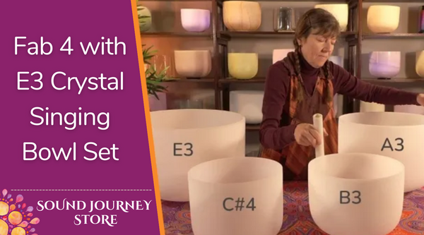 Fab 4 with E3 Crystal Singing Bowl Set