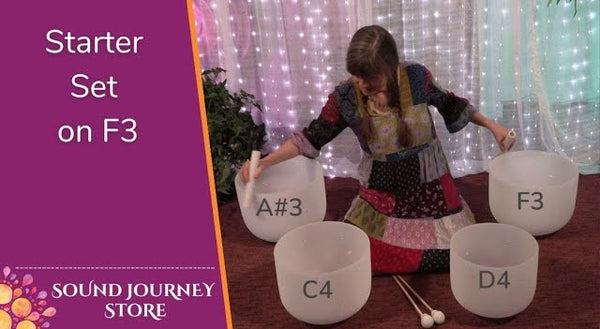 Starter Set on F3 Frosted Singing Bowls