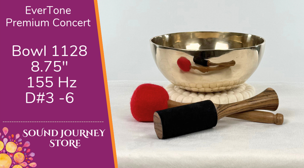 Bowl 1128: 8.75" Premium Concert Singing Bowl 155 Hz D#3 -6