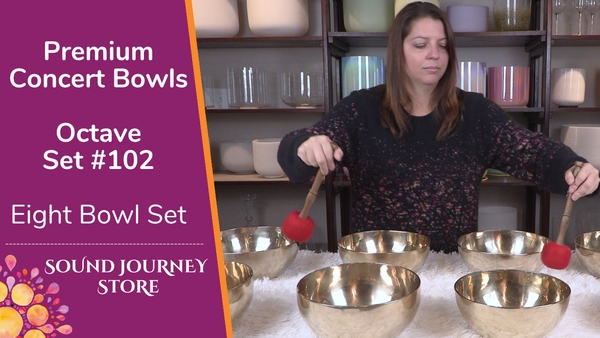Premium Concert Bowls "Octave Set #102" Eight Bowl Set