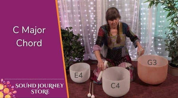 C Major Chord Crystal Sound Bowl Set